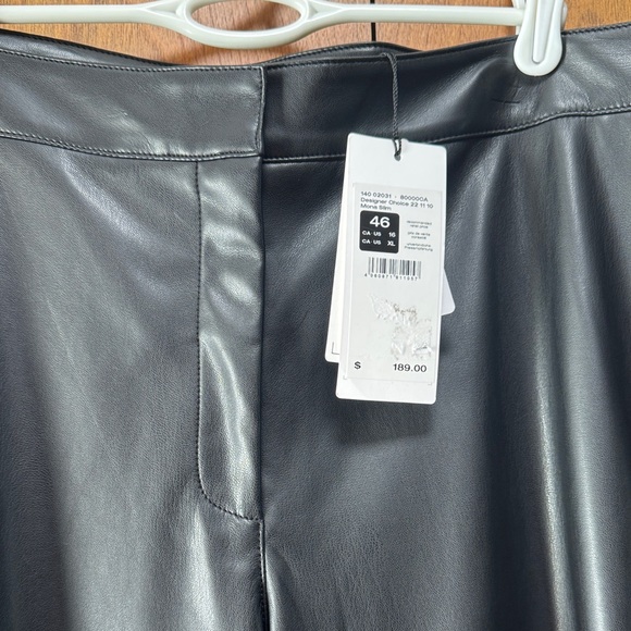 NWT Black Faux Leather Pants - Picture 4 of 11